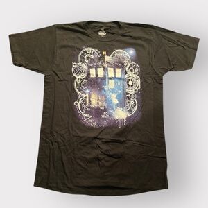 Doctor Who TARDIS Graphic T-Shirt Black Medium Ripple Junction‎